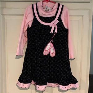Rare Editions Girls 6 Dress Pink Ballet Shoes